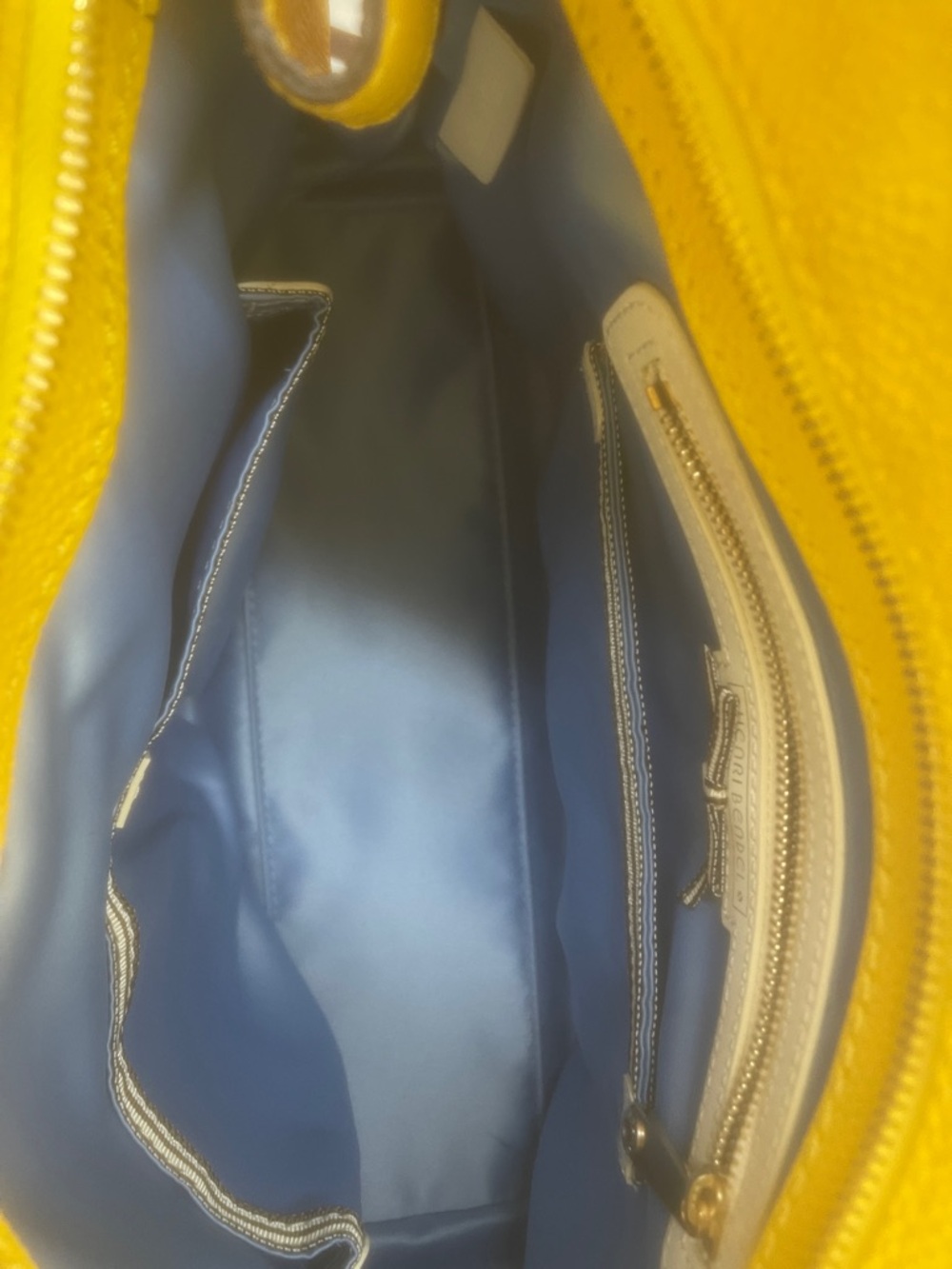 henri bendel Yellow Pebbled Leather Satchel - Picture 7 of 13